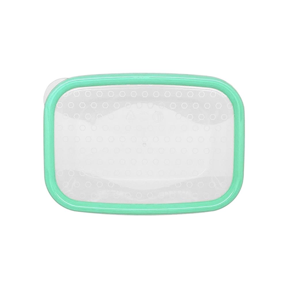 กล่องอาหารเหลี่ยม 1 ลิตร KECH NICE สีเขียว แพ็ก 3 ชิ้น