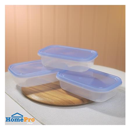 กล่องอาหารเหลี่ยม 0.8 ลิตร KECH NOLA สีฟ้า แพ็ก 3 ชิ้น_6