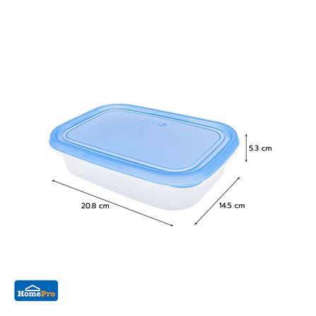 กล่องอาหารเหลี่ยม 0.8 ลิตร KECH NOLA สีฟ้า แพ็ก 3 ชิ้น_8