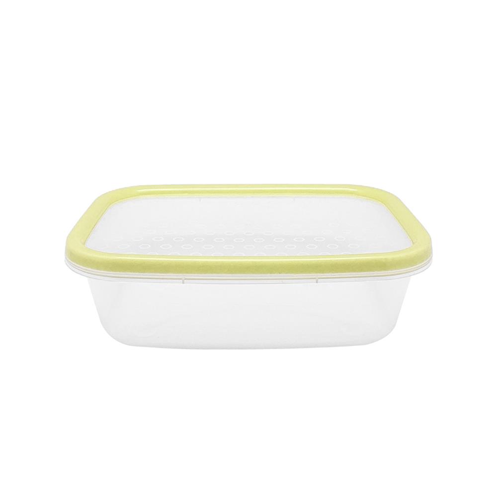 กล่องอาหารเหลี่ยม 0.6 ลิตร KECH NICE สีเหลือง แพ็ก 4 ชิ้น