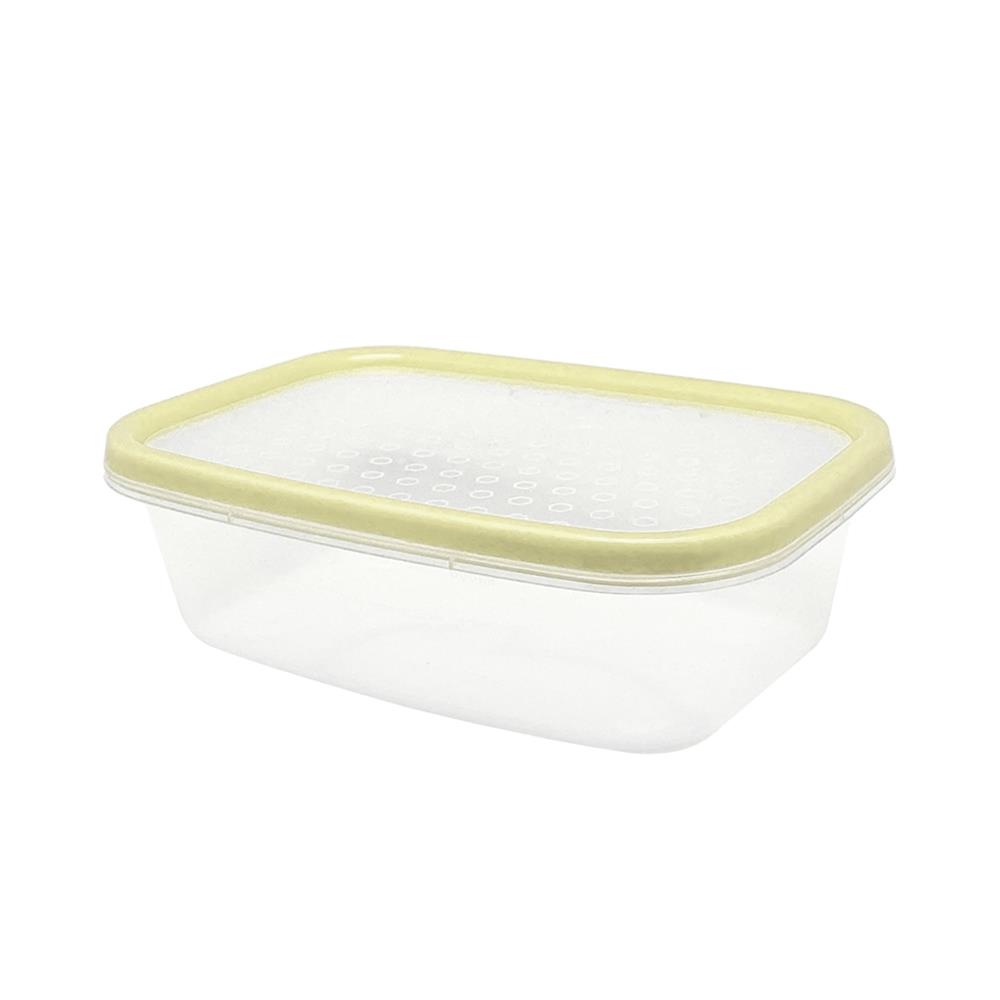 กล่องอาหารเหลี่ยม 0.6 ลิตร KECH NICE สีเหลือง แพ็ก 4 ชิ้น