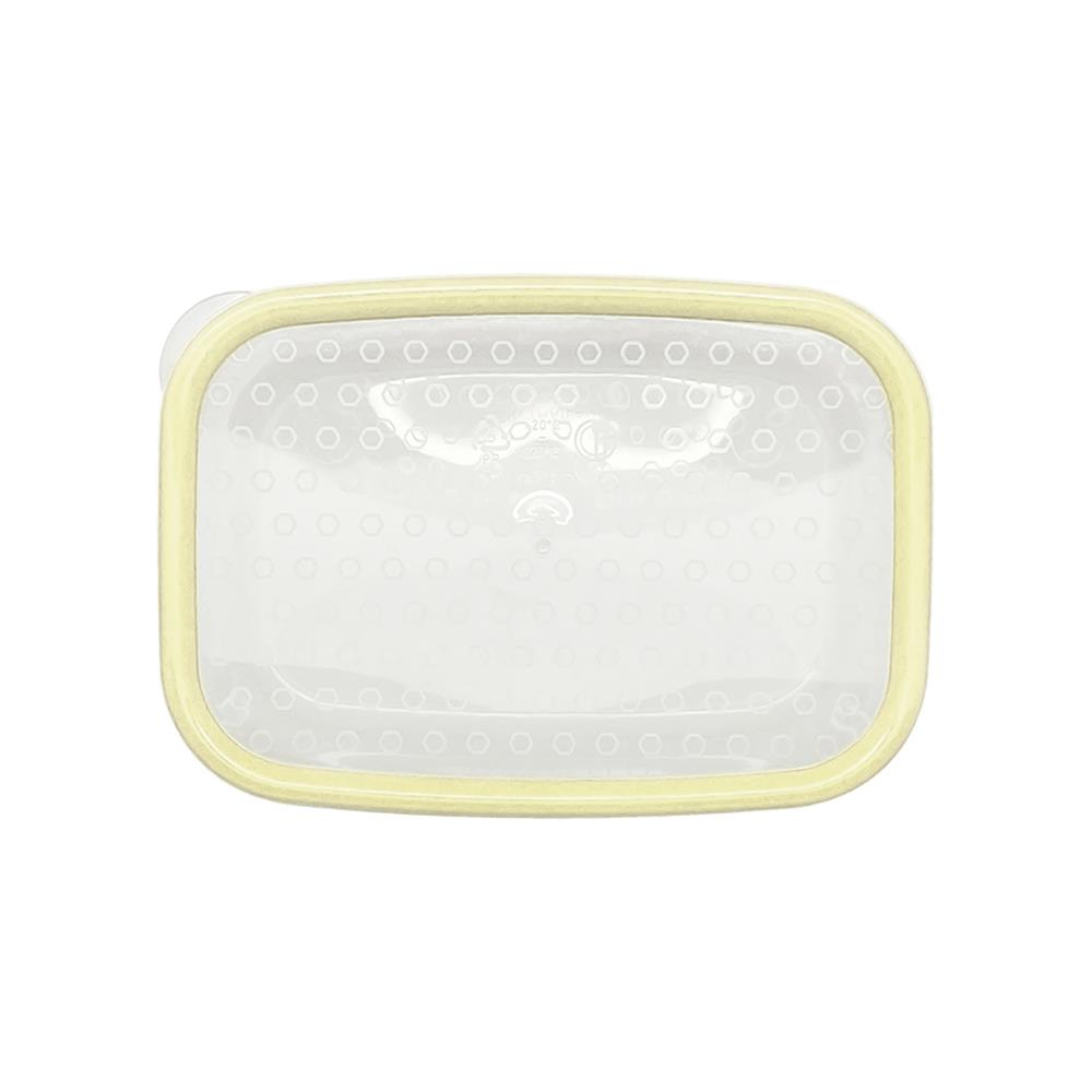 กล่องอาหารเหลี่ยม 0.6 ลิตร KECH NICE สีเหลือง แพ็ก 4 ชิ้น