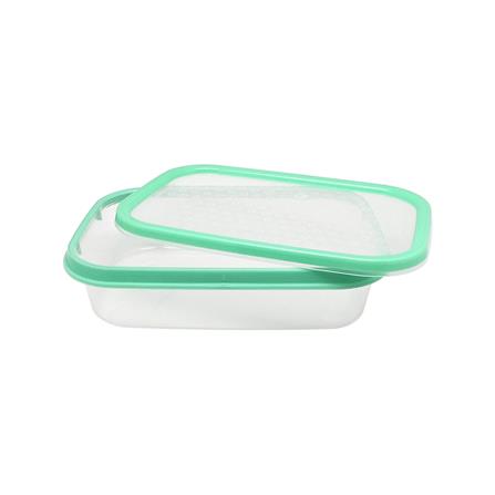 กล่องอาหารเหลี่ยม 0.8 ลิตร KECH NICE สีเขียว แพ็ก 3 ชิ้น_4