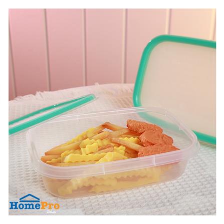 กล่องอาหารเหลี่ยม 0.8 ลิตร KECH NICE สีเขียว แพ็ก 3 ชิ้น_6