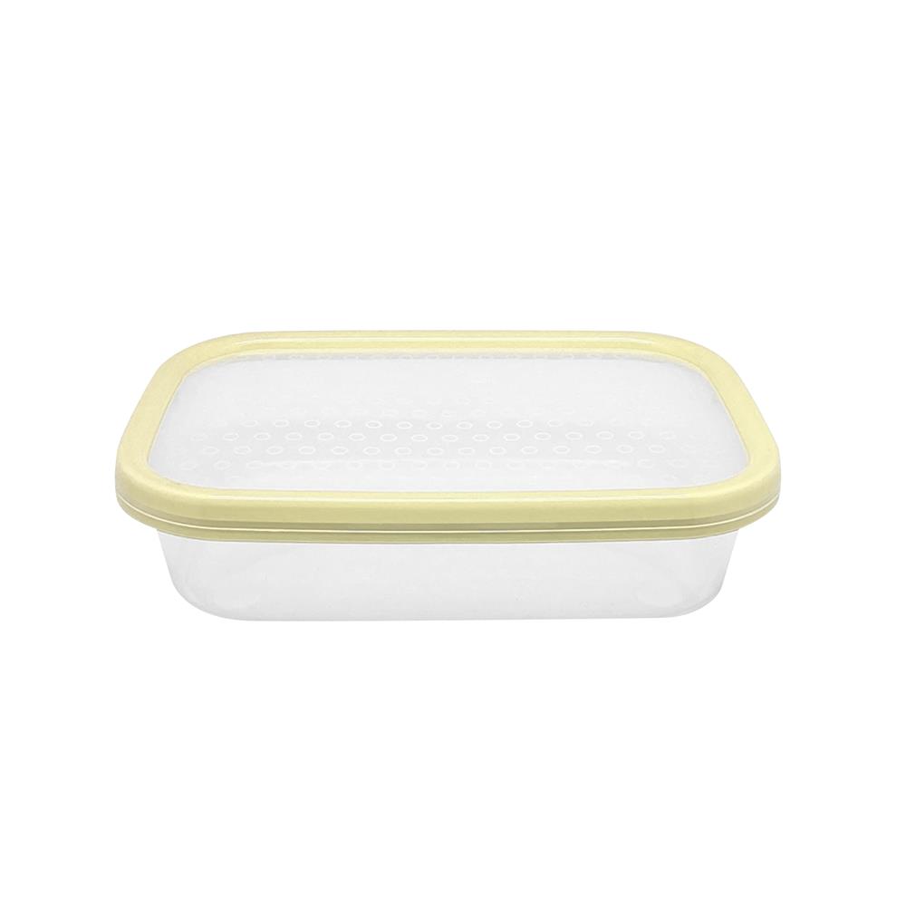 กล่องอาหารเหลี่ยม 0.8 ลิตร KECH NICE สีเหลือง แพ็ก 3 ชิ้น