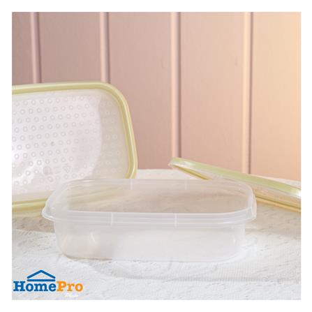 กล่องอาหารเหลี่ยม 0.8 ลิตร KECH NICE สีเหลือง แพ็ก 3 ชิ้น_6