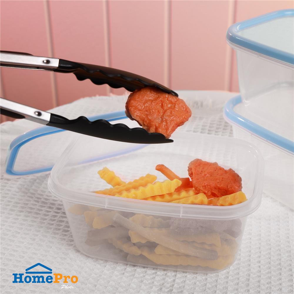 กล่องอาหารเหลี่ยม 1 ลิตร KECH NICE สีฟ้า แพ็ก 3 ชิ้น