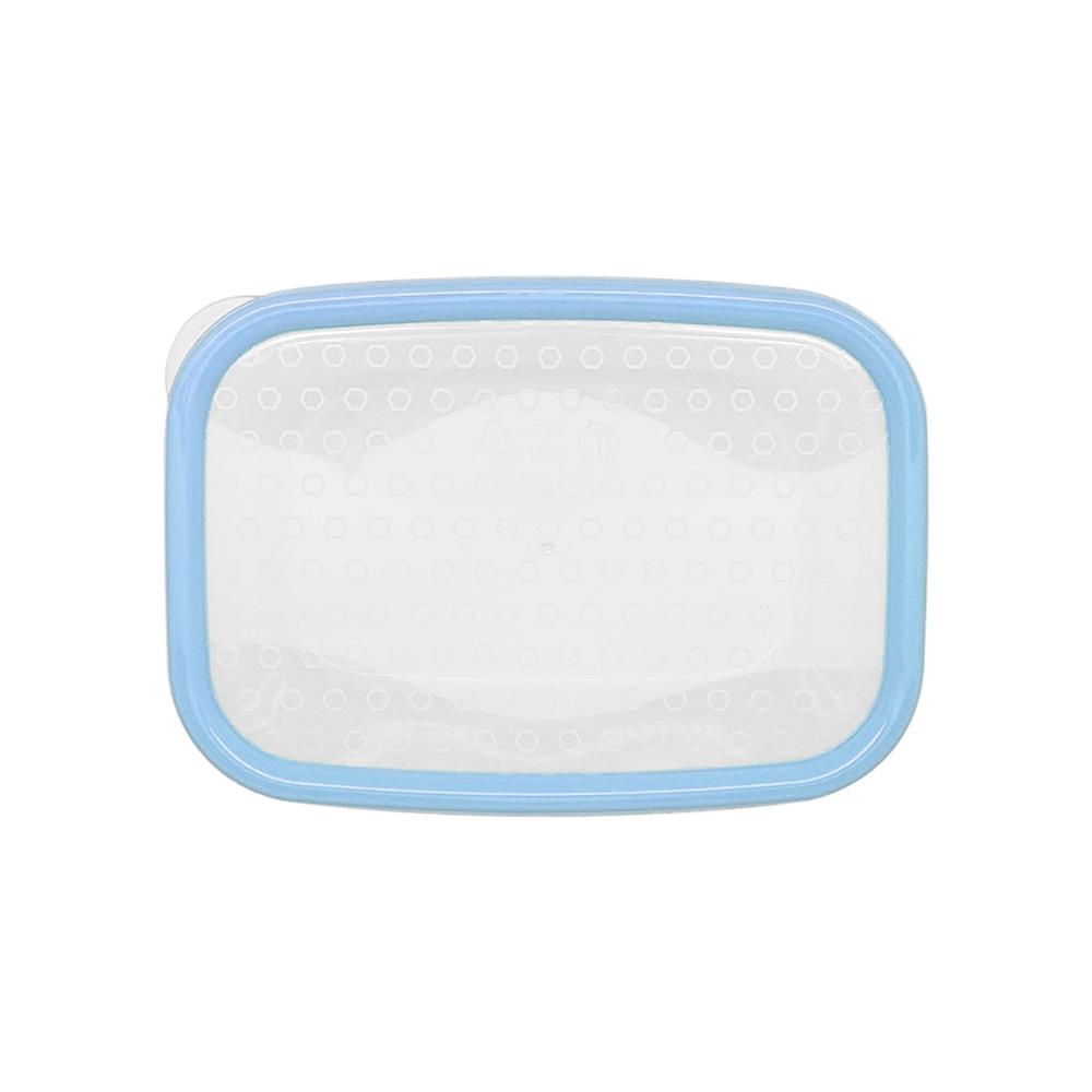 กล่องอาหารเหลี่ยม 1 ลิตร KECH NICE สีฟ้า แพ็ก 3 ชิ้น