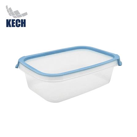 กล่องอาหารเหลี่ยม 0.6 ลิตร KECH NEAT สีฟ้า_0