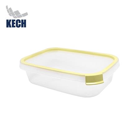 กล่องอาหารเหลี่ยม 0.8 ลิตร KECH NEAT สีเหลือง_1