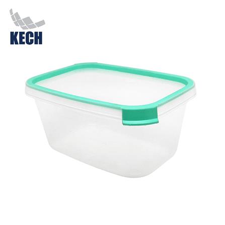 กล่องอาหารเหลี่ยม 1 ลิตร KECH NEAT สีเขียว_0