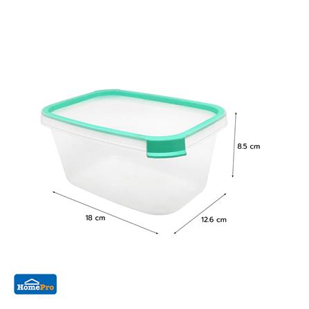 กล่องอาหารเหลี่ยม 1 ลิตร KECH NEAT สีเขียว_8