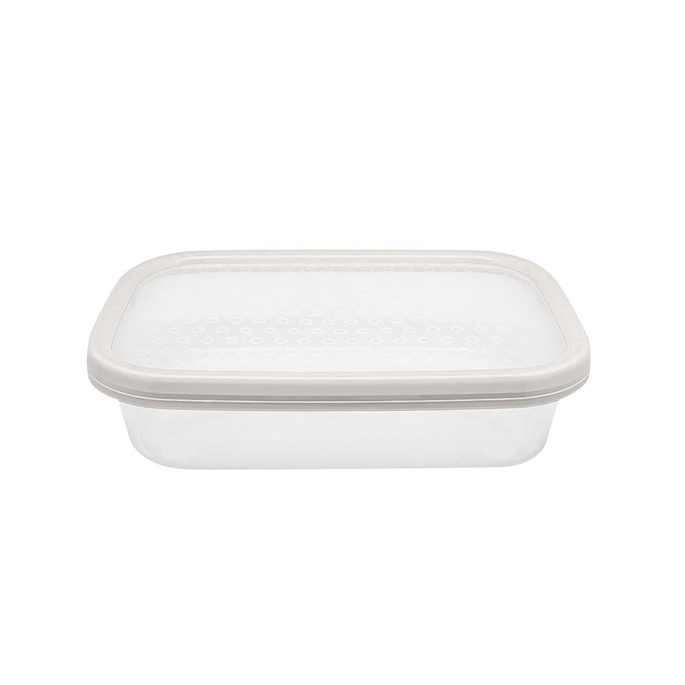 กล่องอาหารเหลี่ยม 0.8 ลิตร KECH NICE สีเทา แพ็ก 3 ชิ้น