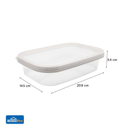 กล่องอาหารเหลี่ยม 0.8 ลิตร KECH NICE สีเทา แพ็ก 3 ชิ้น_8