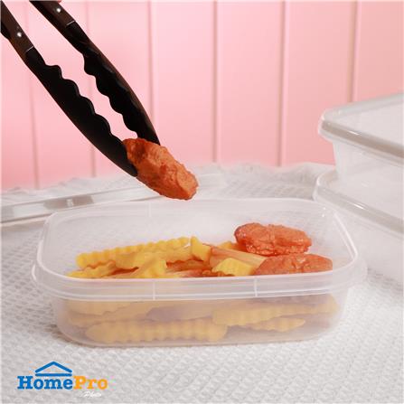 กล่องอาหารเหลี่ยม 0.8 ลิตร KECH NICE สีเทา แพ็ก 3 ชิ้น_5