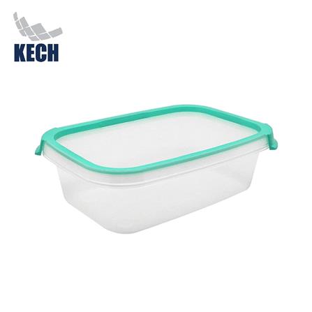 กล่องอาหารเหลี่ยม 0.6 ลิตร KECH NEAT สีเขียว_0