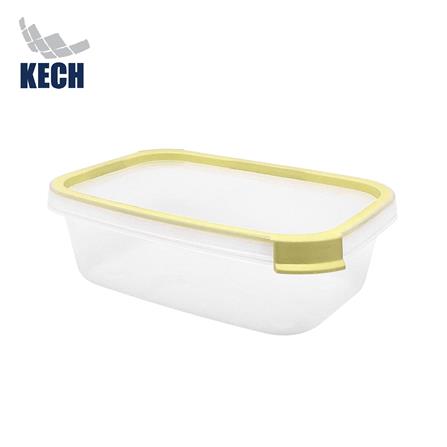 กล่องอาหารเหลี่ยม 0.6 ลิตร KECH NEAT สีเหลือง_0