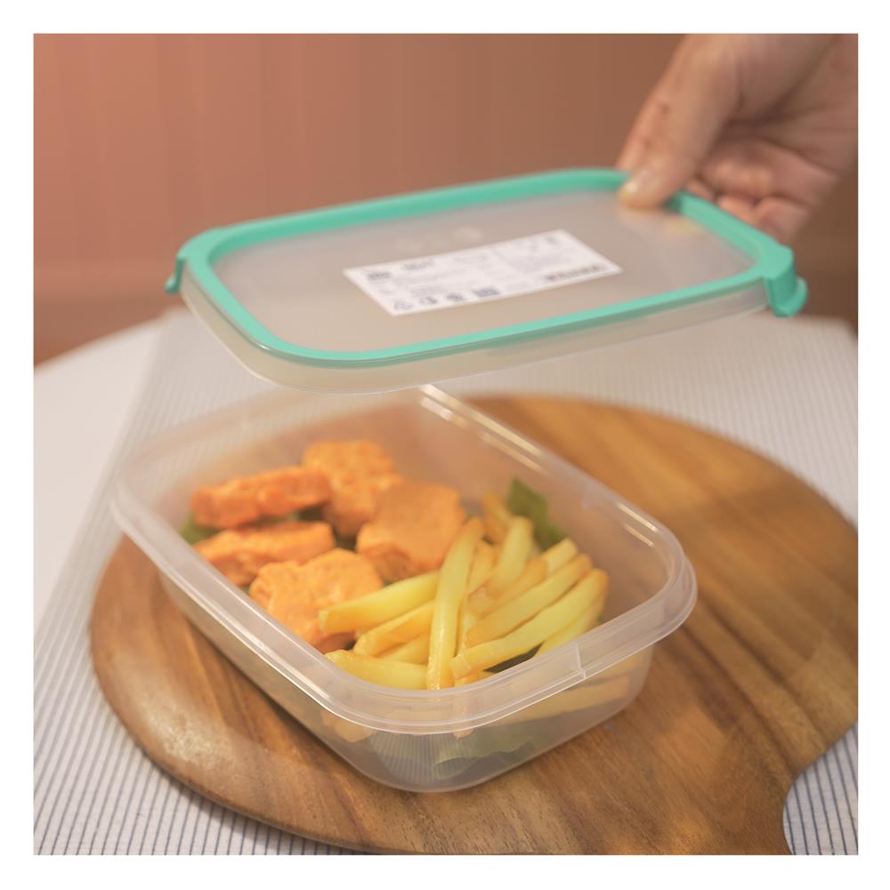 กล่องอาหารเหลี่ยม 0.8 ลิตร KECH NEAT สีเขียว