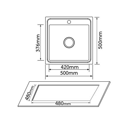 ซิงค์ฝัง 1 หลุม AXIA PRECIOUS 5050 สีเงิน_4