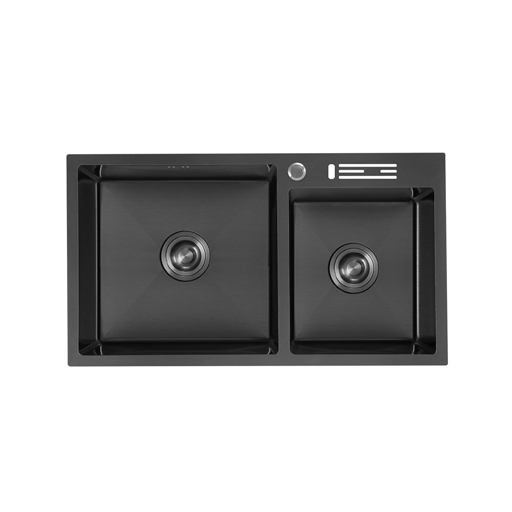 ซิงค์ฝัง 2 หลุม AXIA MIDNIGHT K8350 สีดำ