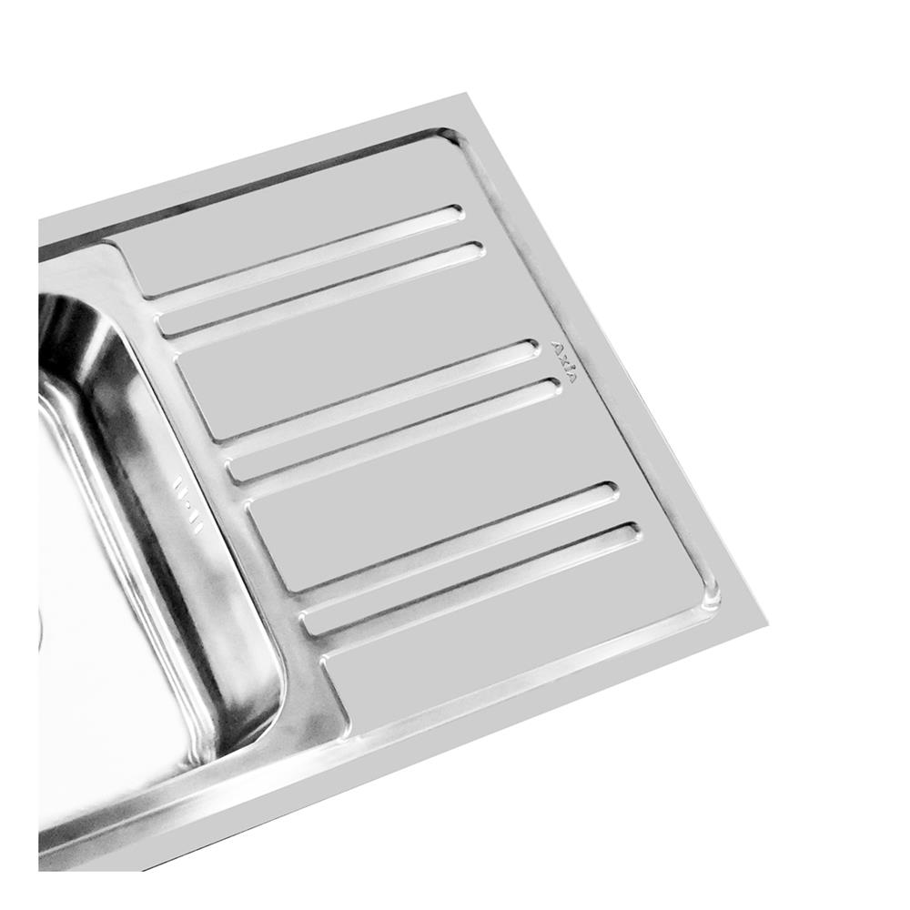 ซิงค์ขาตั้ง 2 หลุม 1 ที่พัก AXIA RIVIERA ST 120 สีเงิน