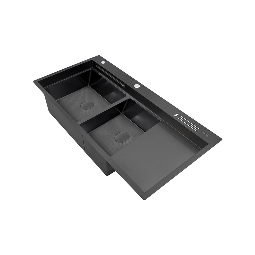 ซิงค์ฝัง 2 หลุม 1 ที่พัก AXIA EXPERTISE 12050 สีดำ