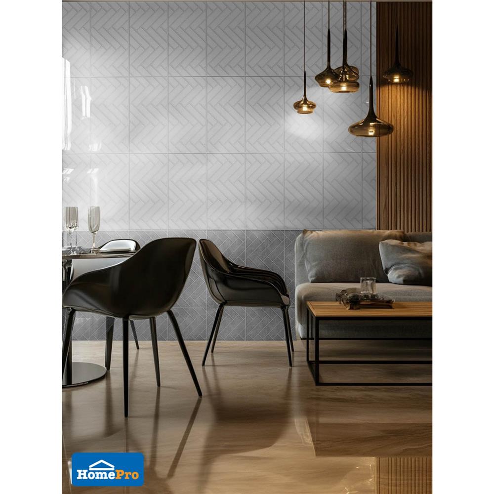 กระเบื้องผนัง 30x60 ซม. TARA เร้กกี้ เกรย์ 1.44 ตร.ม.