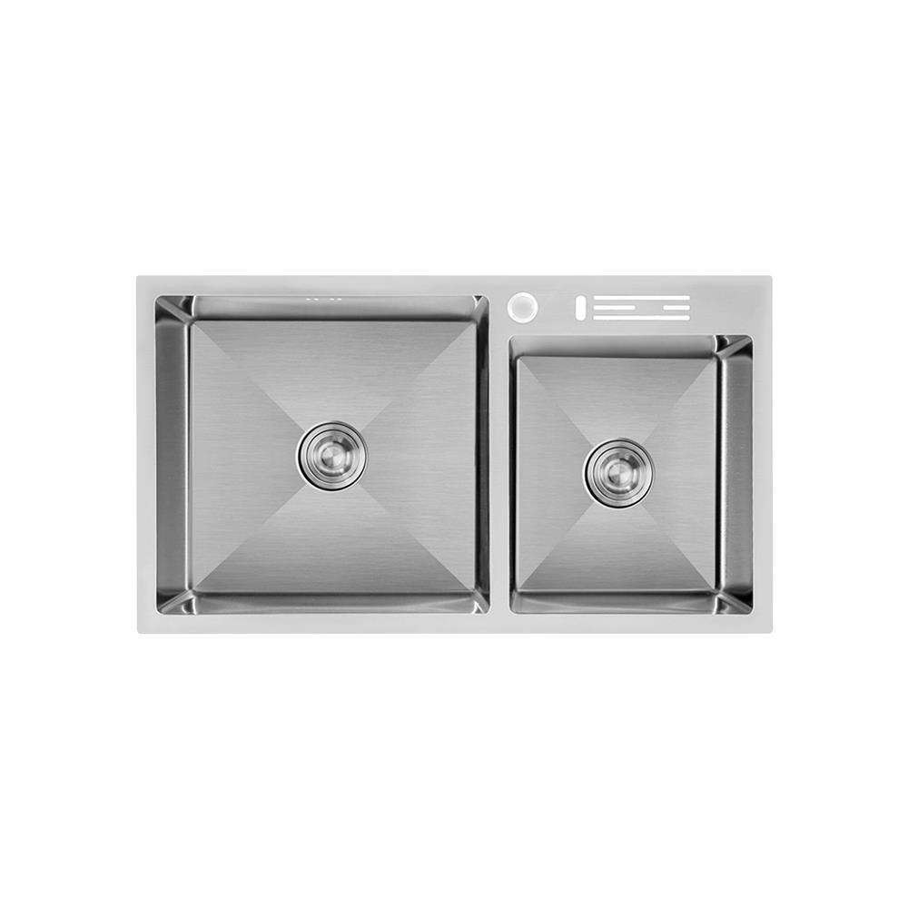 ซิงค์ฝัง 2 หลุม AXIA TRITON K8350 สีเงิน