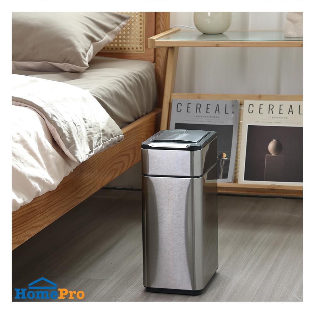 ถังขยะอัจฉริยะ ACCO BUTTERFLY 9 ลิตร สีเงิน