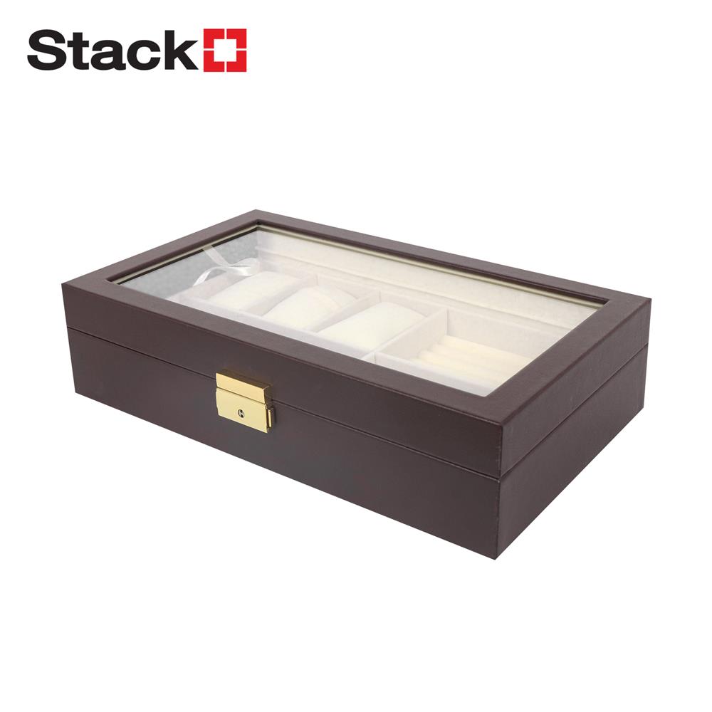 กล่องใส่เครื่องประดับ STACKO 33.5X19.5X8.25 ซม. สีน้ำตาล_0