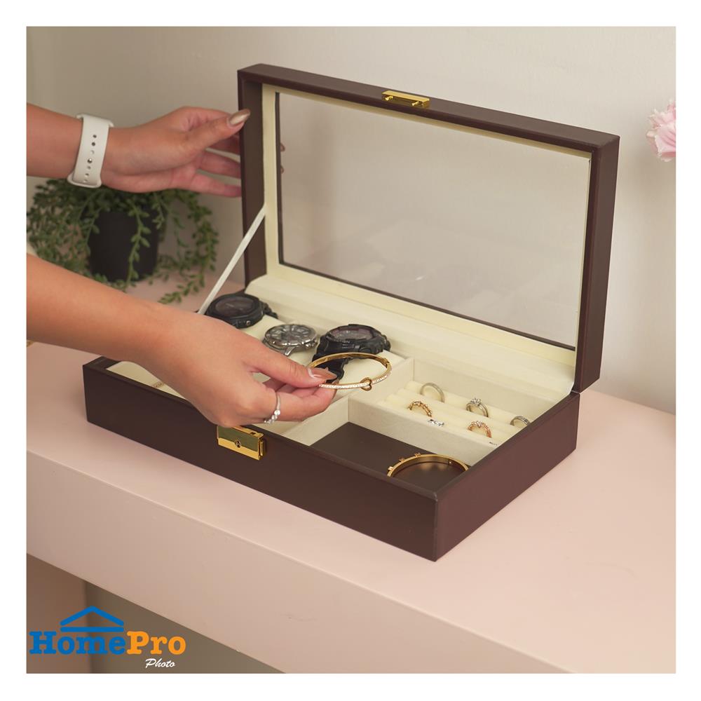 กล่องใส่เครื่องประดับ STACKO 33.5X19.5X8.25 ซม. สีน้ำตาล