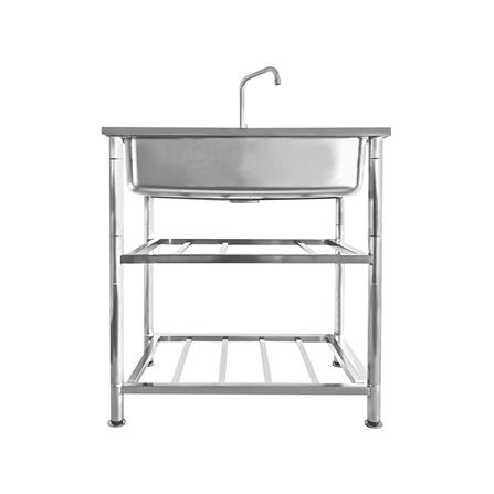 ซิงค์ขาตั้ง 1 หลุม TECNOSTAR STT 80 1B สีเงิน_2