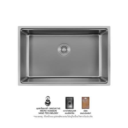 ซิงค์ฝัง 1 หลุม AXIA NEST 7648 SS สีเงิน_0