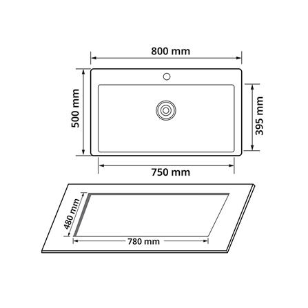 ซิงค์ฝัง 1 หลุม AXIA METALLICA 80 BK สีดำ_2