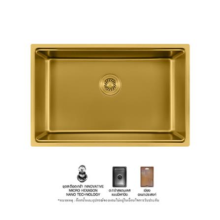 ซิงค์ฝัง 1 หลุม AXIA NEST 7648 G สีทอง_0