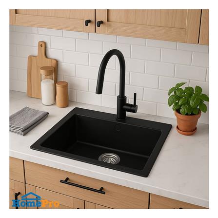 ซิงค์ฝัง 1 หลุม AXIA METALLICA 60 BK สีดำ_1