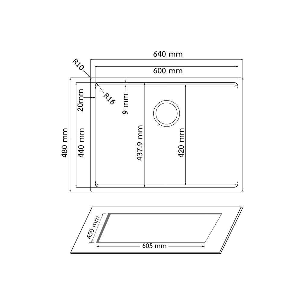 ซิงค์ฝัง 1 หลุม AXIA NEST 6448 RG สีโรสโกลด์