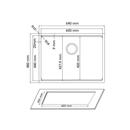 ซิงค์ฝัง 1 หลุม AXIA NEST 6448 RG สีโรสโกลด์_1