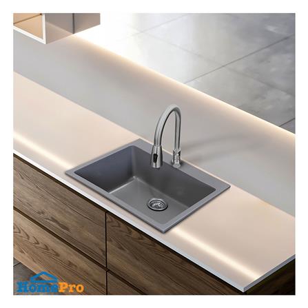 ซิงค์ฝัง 1 หลุม AXIA METALLICA 60 GY สีเทา_1