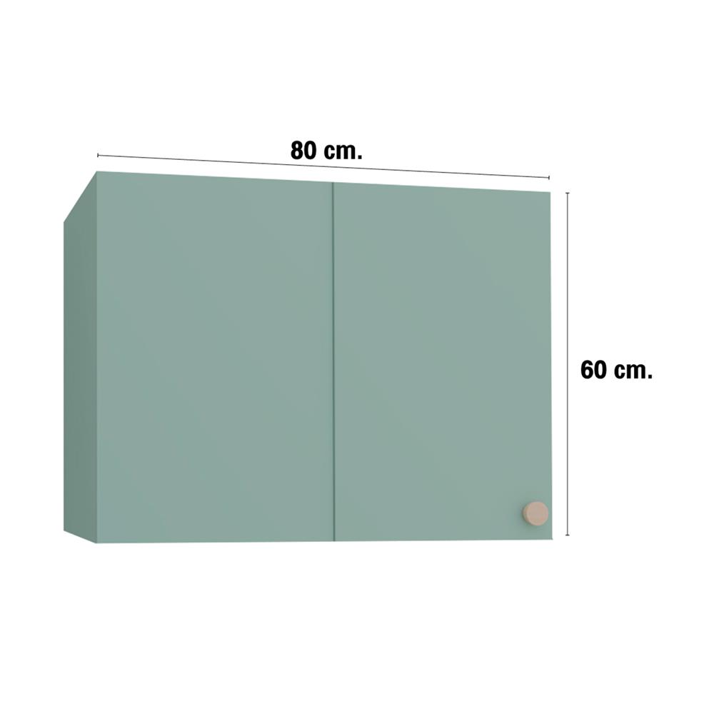 ตู้แขวนเข้ามุมซ้าย MJ DOT 80x60 ซม. สี PASTEL MINT