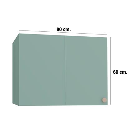 ตู้แขวนเข้ามุมซ้าย MJ DOT 80x60 ซม. สี PASTEL MINT_3