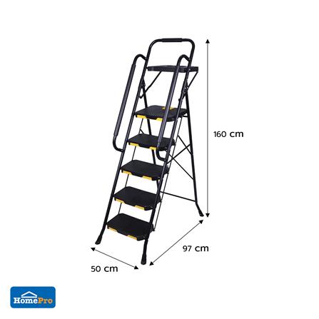 บันได STEP 5 ขั้น MATALL WK2223B-5D1 สีดำ_12