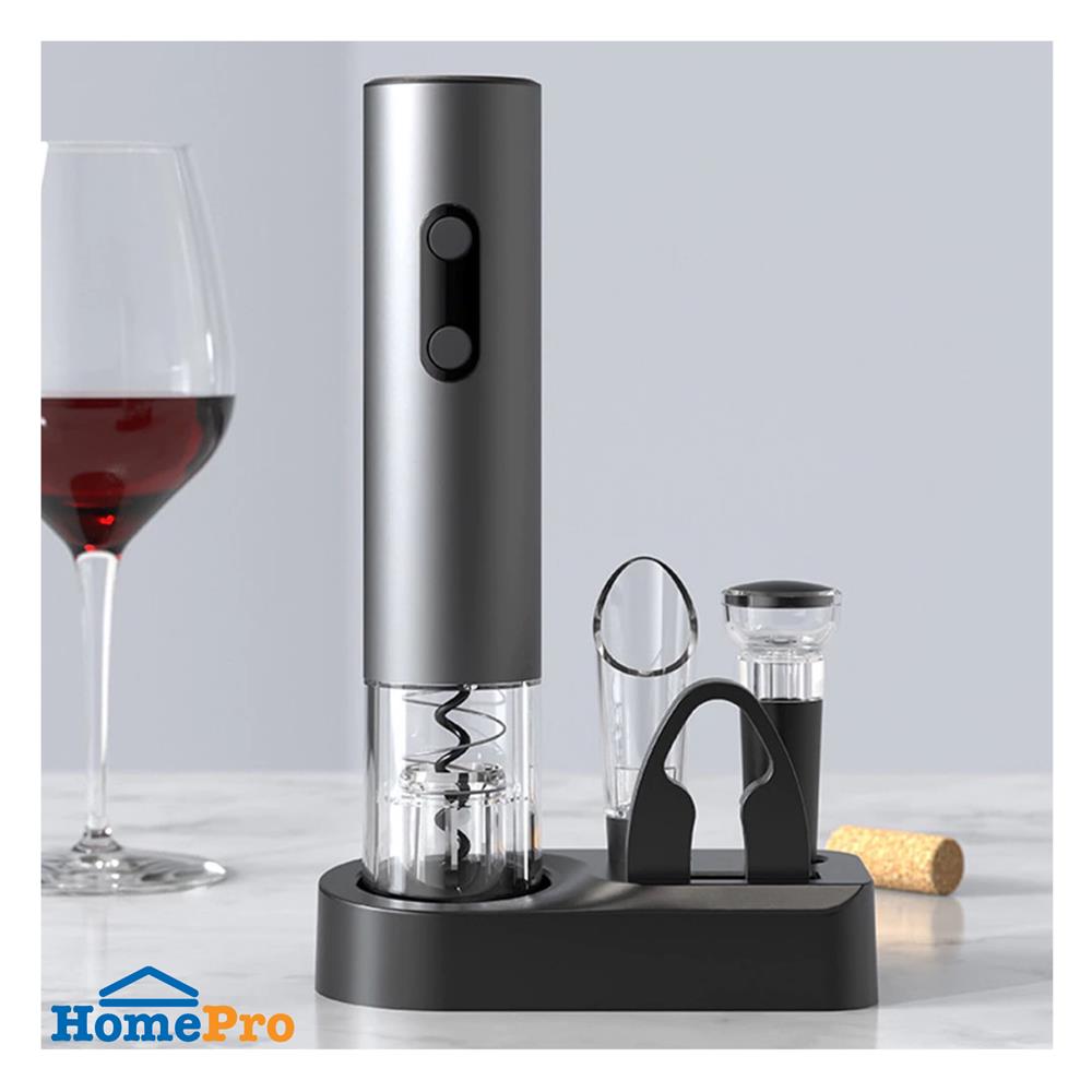 เครื่องเปิดไวน์ ELECTRIC WINE SET AL สีเทา