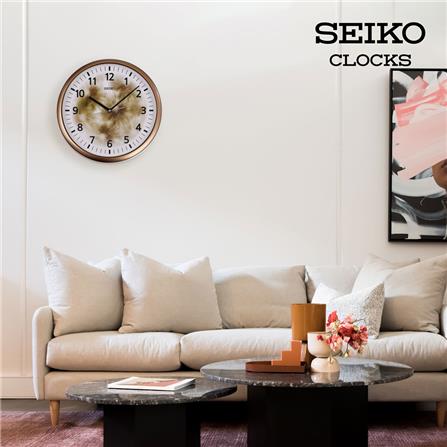 นาฬิกาแขวน SEIKO CLOCKS PHA020B 14.1 นิ้ว สีน้ำตาล_2