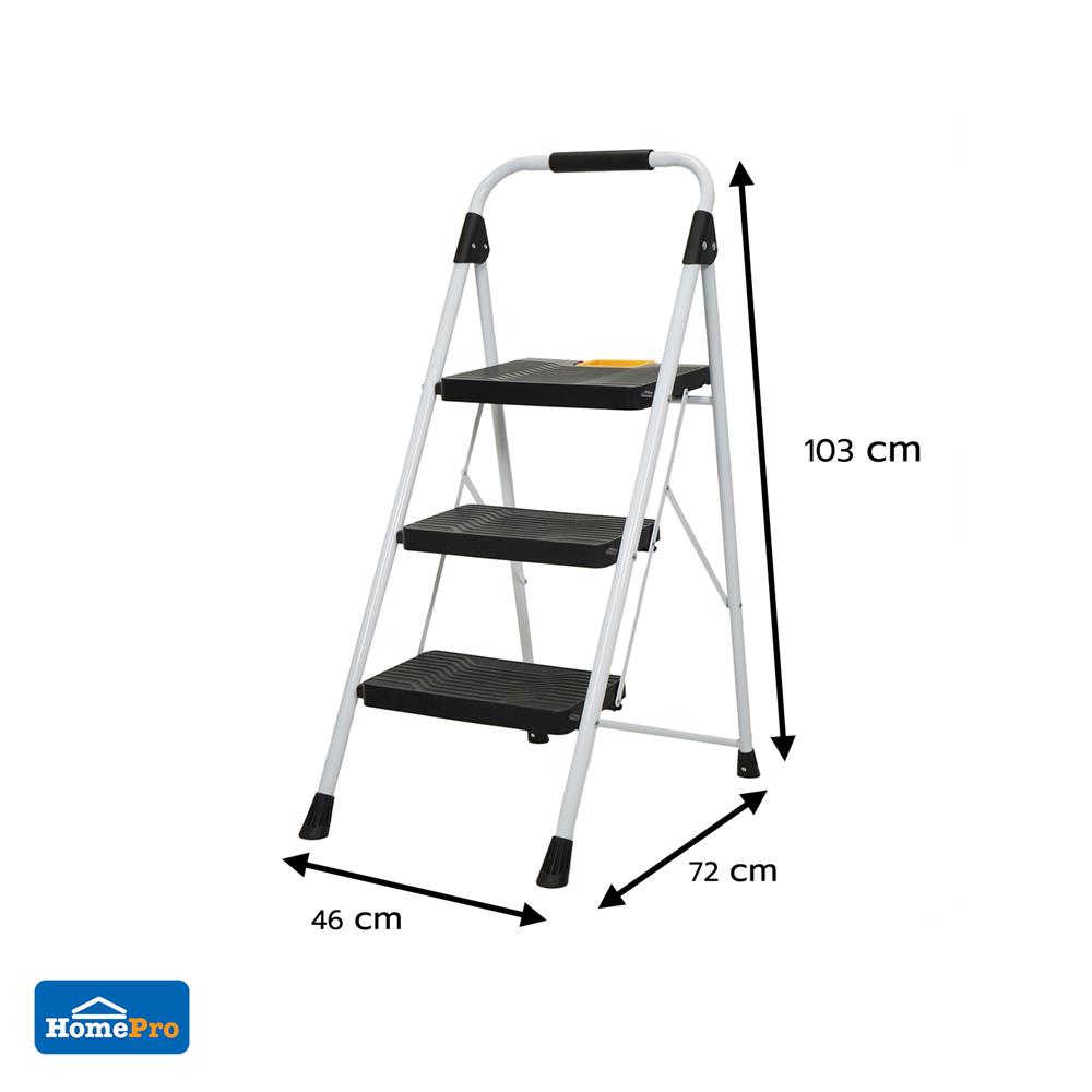 บันได STEP 3 ขั้น MATALL WK2226-3 สีขาว-ดำ