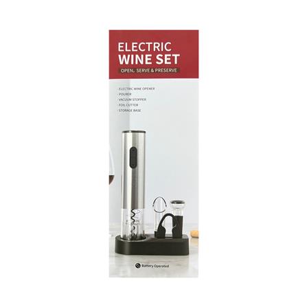 เครื่องเปิดไวน์ ELECTRIC WINE SET SS สีเงิน_1