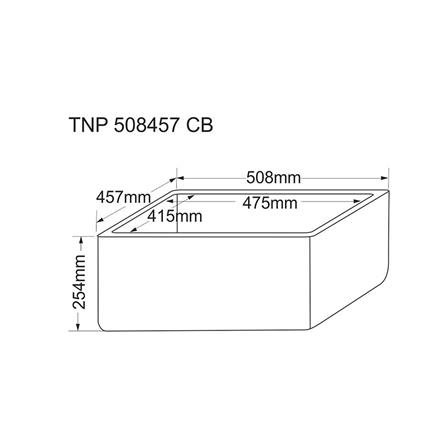 ซิงค์ฝัง 1 หลุม TECNOPLUS TNP 508457 CB BK CE 50.8 ซม._3
