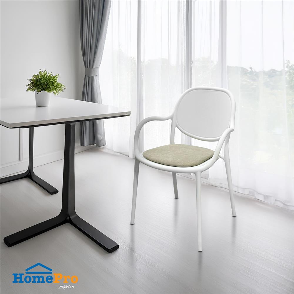 เก้าอี้ FURDINI LONA สีขาว/น้ำตาล