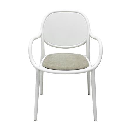 เก้าอี้ FURDINI LONA สีขาว/น้ำตาล_2