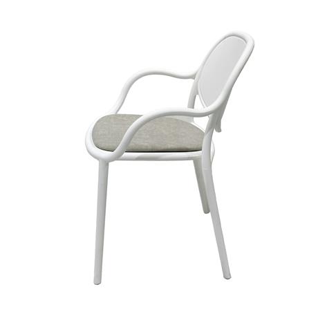 เก้าอี้ FURDINI LONA สีขาว/น้ำตาล_5